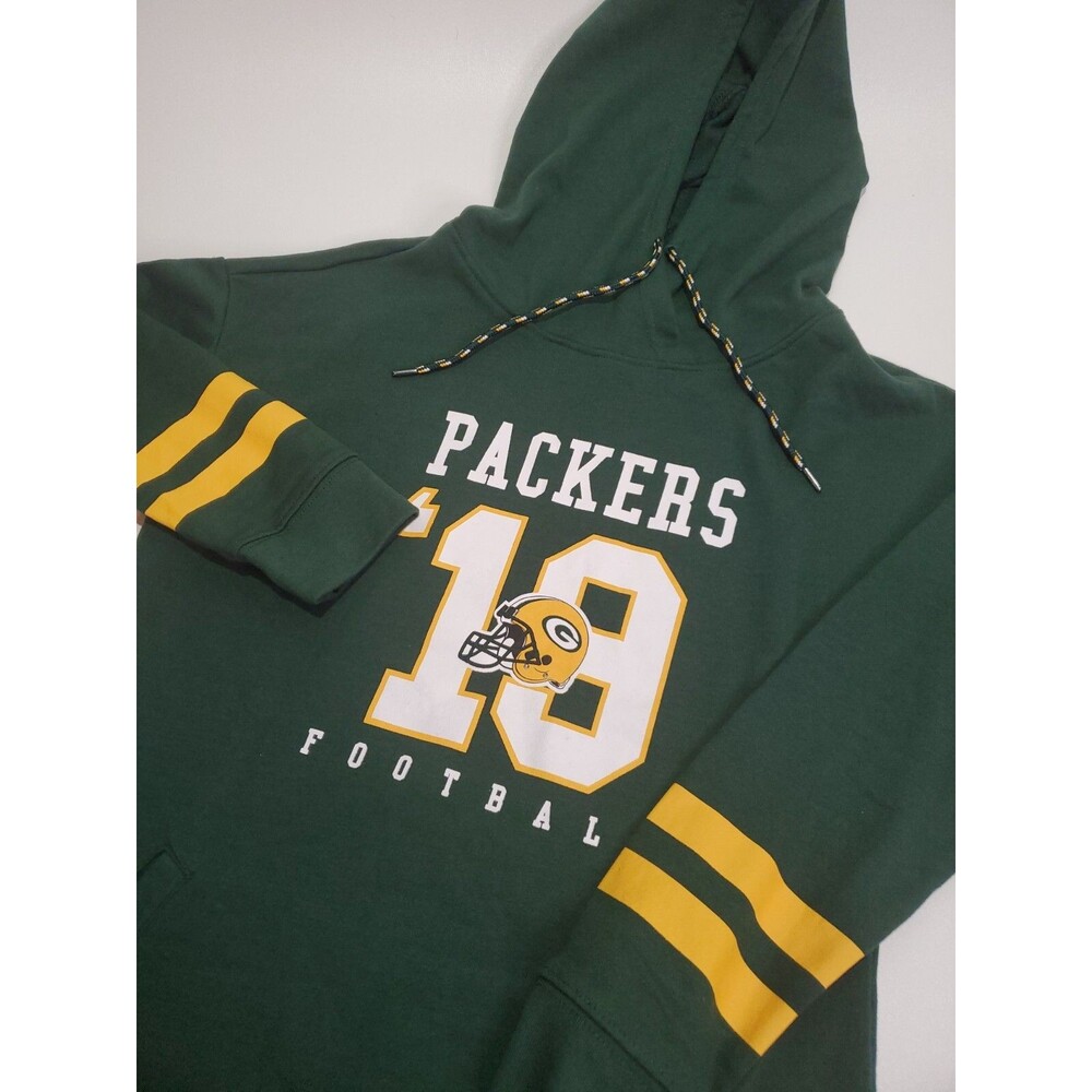 NFL Team Apparel Green Bay Packers Women's Long Sleeve Hoodie Sweatshirt, XL‎